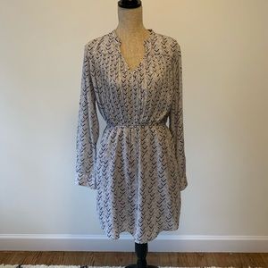 Grey & Black Patterned Dress